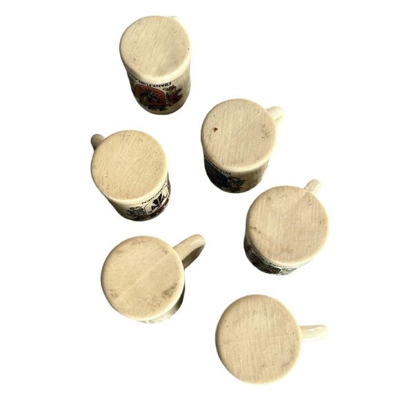 Set of 6 Vintage Mini Ceramic German Cup Mugs - Picture 9 of 9